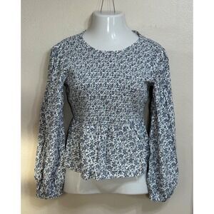 Universal Thread Long Sleeve Peasant Blouse‎ - Cottage Core  - Smocked - Size M